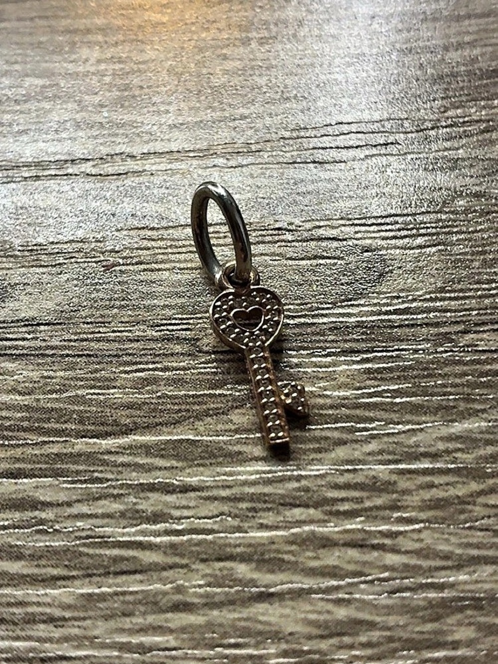 Pandora Symbol of Trust Key Dangle Charm Brown
